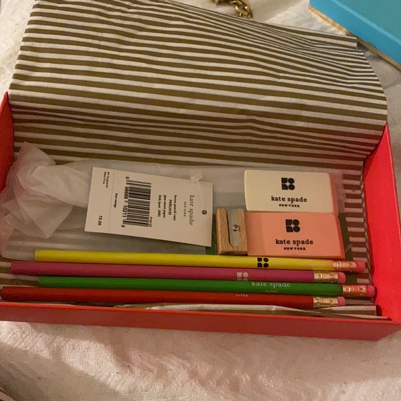 Kate Spade Becca Pencils, Erasers and Sharpener